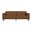 Fate Sofa with Wood Front In Tan and Cherry