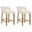 Fauna Counter Height Bar Stool Set of 2 In Amber Glow and White