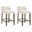Fauna Counter Height Bar Stool Set of 2 In Putty Brown and White
