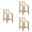 Fauna Counter Height Bar Stool Set of 3 In Amber Glow and White