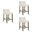 Fauna Counter Height Bar Stool Set of 3 In Putty Brown and White