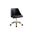 Faux Leather Adjustable Height Swivel Rolling Office Chair In Black and Gold