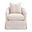 Stitch and Hand Faye Slipcover Swivel Club Chair In Ivory