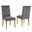 Fed Tufted Side Chairs Set of 2 In Black Velvet and Gold Chrome Legs