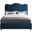 Felix Linen Textured Fabric Full Bed In Navy