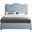 Felix Linen Textured Fabric Queen Bed In Sky Blue