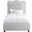 Felix Linen Textured Fabric Twin Bed In Cream