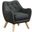 Fenix 19.5 Inch Linen Kids Chair with Button Tufted Back and Wooden Legs In Gray