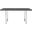 Fenton Dining Table with Charcoal Top and Brushed Stainless Steel Base