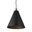 Fenton Pendant Light In Black with Antique Gold Accents