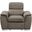 Ferriday Taupe Chair With Pull Out Ottoman