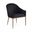 Ferro Linen Textured Performance Fabric Upholstered Dining Arm Chair In Black