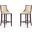 Fifth Avenue Bar Stool in Cream and Walnut (Set of 2)
