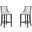 Fifth Avenue Bar Stool in Pearl White and Walnut (Set of 2)