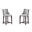 Fifth Avenue Faux Leather Counter Stool Set of 2 In Light Grey