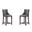 Fifth Avenue Faux Leather Counter Stool Set of 2 In Pebble Grey