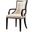 Fifth Avenue Faux Leather Dining Armchair Cream and Walnut