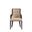 Fifth Avenue Faux Leather Dining Armchair In Tan and Walnut