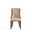 Fifth Avenue Faux Leather Dining Chair Set of 2 In Tan and Walnut