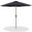 Fiji Fabric Patio Umbrellas In Black and Teak