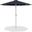 Fiji Fabric Patio Umbrellas In Black and Matte White
