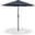 Fiji Fabric Patio Umbrellas In Grey and Matte Black