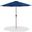 Fiji Fabric Patio Umbrellas In Navy and Teak