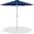 Fiji Fabric Patio Umbrellas In Navy and Matte White