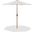 Fiji Fabric Patio Umbrellas In White and Teak