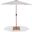Fiji Aluminum Patio Umbrella with Base Sets In Teak and Beige Fabric