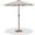 Fiji Aluminum Patio Umbrella with Base Sets In Matte Black and Beige Fabric
