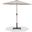 Fiji Aluminum Patio Umbrella with Base Sets In Beige Fabric and Teak