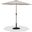 Fiji Aluminum Patio Umbrella with Base Sets In Beige Fabric and Teak