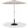 Fiji Aluminum Patio Umbrella with Base Sets In Beige Fabric and Matte White