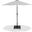 Fiji Aluminum Patio Umbrella with Base Sets In Beige Fabric and Matte Black
