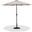 Fiji Aluminum Patio Umbrella with Base Sets In Beige Fabric and Matte Black