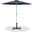 Fiji Aluminum Patio Umbrella with Base Sets In Grey Fabric and Matte White
