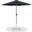 Fiji Aluminum Patio Umbrella with Base Sets In Black Fabric and Teak