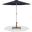 Fiji Aluminum Patio Umbrella with Base Sets In Black Fabric and Matte White