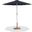 Fiji Aluminum Patio Umbrella with Base Sets In Black Fabric and Matte White