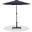Fiji Aluminum Patio Umbrella with Base Sets In Black Fabric and Matte Black