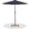 Fiji Aluminum Patio Umbrella with Base Sets In Black Fabric and Matte Black
