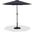 Fiji Aluminum Patio Umbrella with Base Sets In Black Fabric and Matte Black