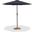 Fiji Aluminum Patio Umbrella with Base Sets In Black Fabric and Matte Black