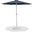 Fiji Aluminum Patio Umbrella with Base Sets In Grey Fabric and Matte White