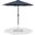 Fiji Aluminum Patio Umbrella with Base Sets In Grey Fabric and Matte Black