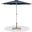 Fiji Aluminum Patio Umbrella with Base Sets In Grey Fabric and Matte White