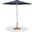 Fiji Aluminum Patio Umbrella with Base Sets In Grey Fabric and Matte White