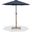 Fiji Aluminum Patio Umbrella with Base Sets In Grey Fabric and Matte Black