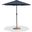 Fiji Aluminum Patio Umbrella with Base Sets In Grey Fabric and Matte Black